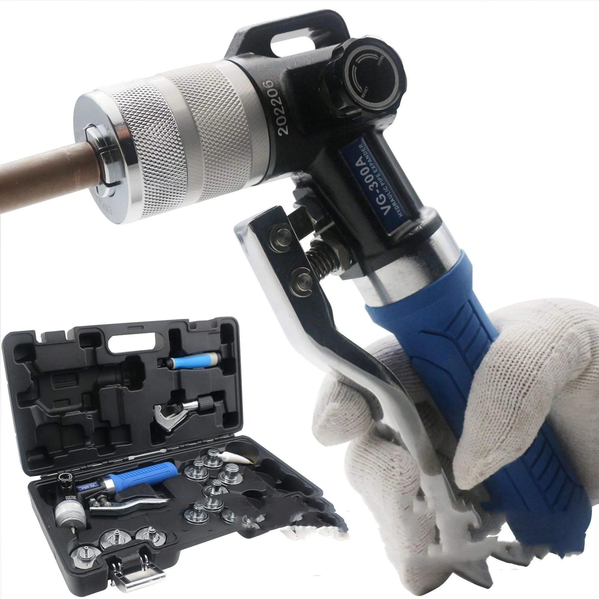 VG-300 hydraulic tube expander tool for refrigeration maintenance made from alloy steel