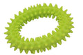 Blue spiky TPR circle ring dog chew toy for dental cleaning and bite training