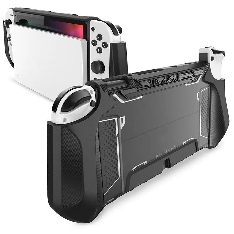 Nintendo Switch OLED 2021 TPU protective case in multiple colours showing anti-fall anti-slip gaming cover