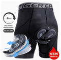 Men's breathable black cycling shorts for road and mountain biking, multi-size