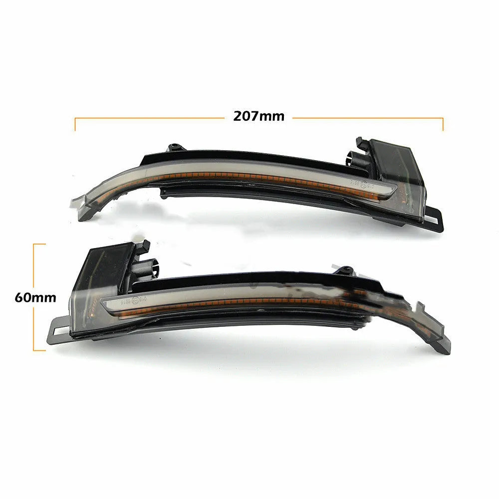 Dynamic LED mirror turn signals for Audi B8 and B8.5 models in black and white options