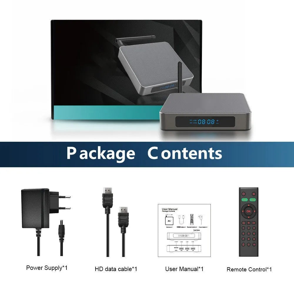 Android 8K set-top box with RK3566 processor, compact 105mm design, HDMI output