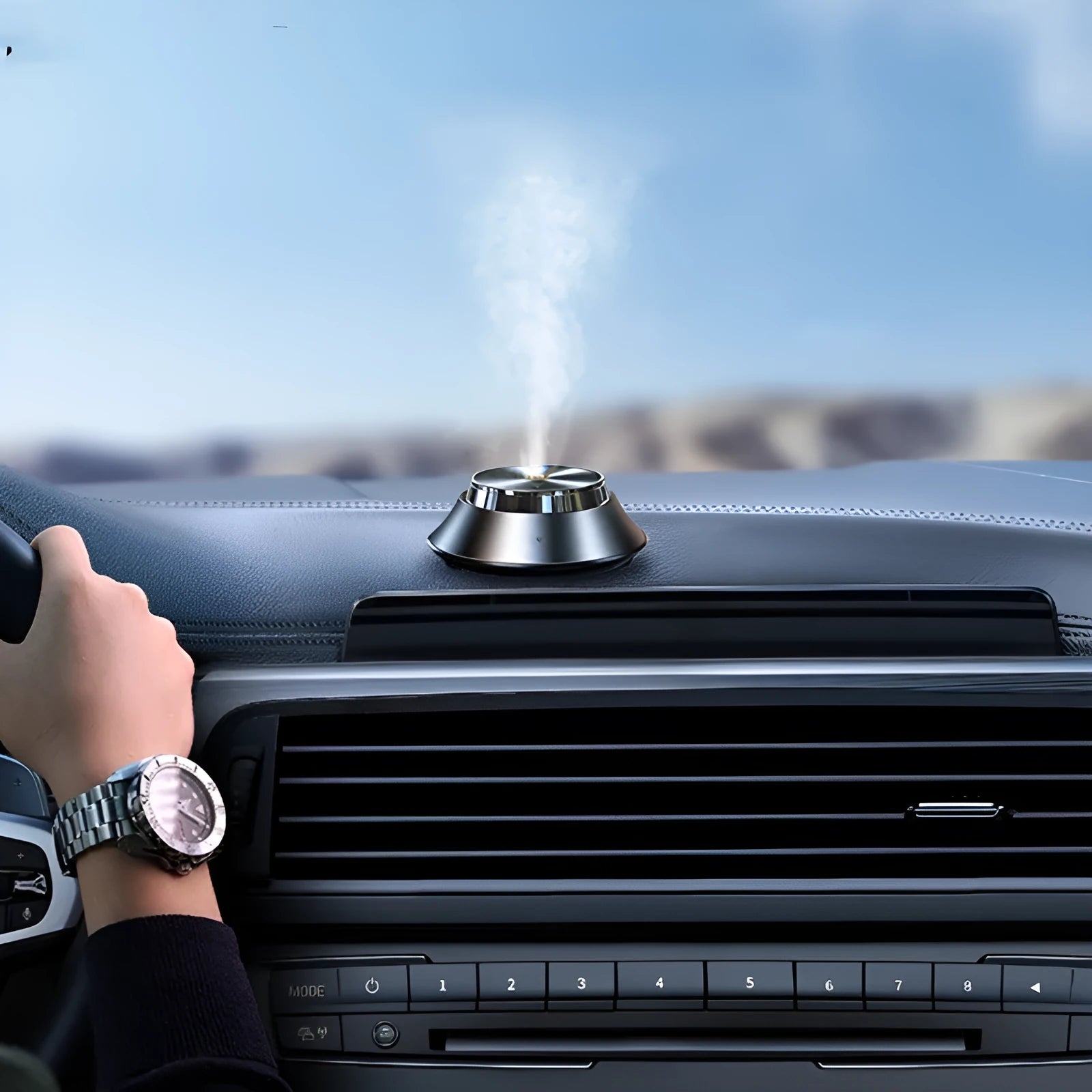 Black butterfly design car aromatherapy diffuser with USB cable and 50ml essential oil bottle