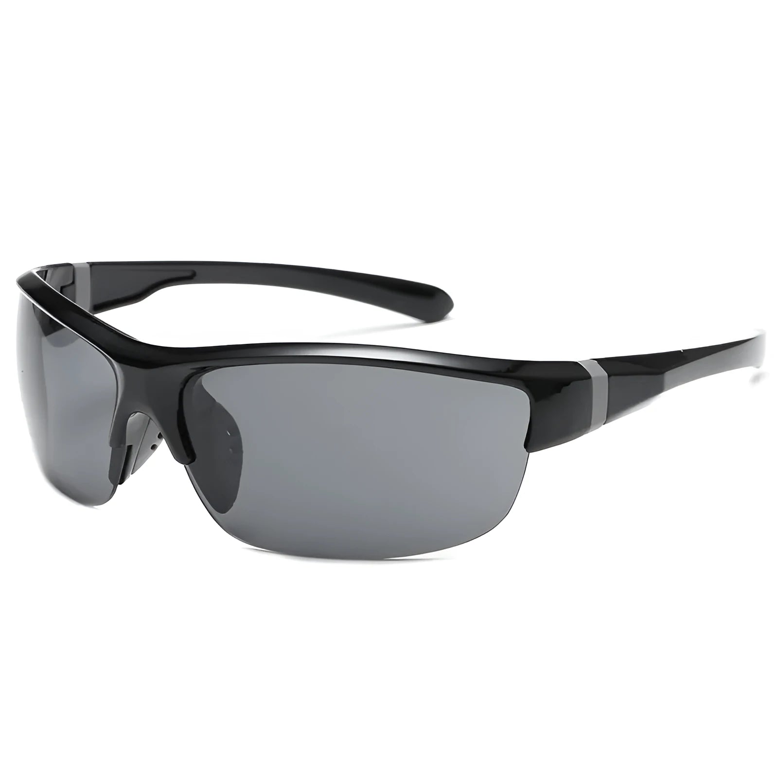 Men's semi-frameless sports sunglasses in PC frame for cycling and outdoor athletics.