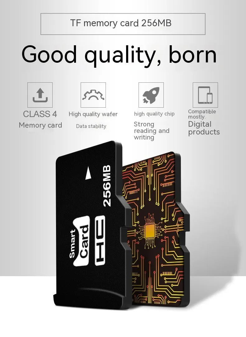 TF series 256MB memory card with 11x15mm dimensions for portable digital devices