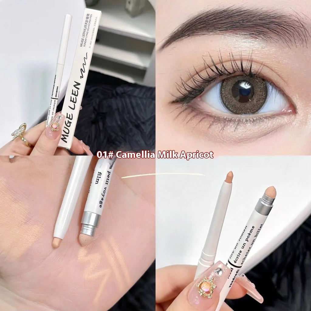 Waterproof brightening eyeshadow pen in one of six shade variations on a white background.