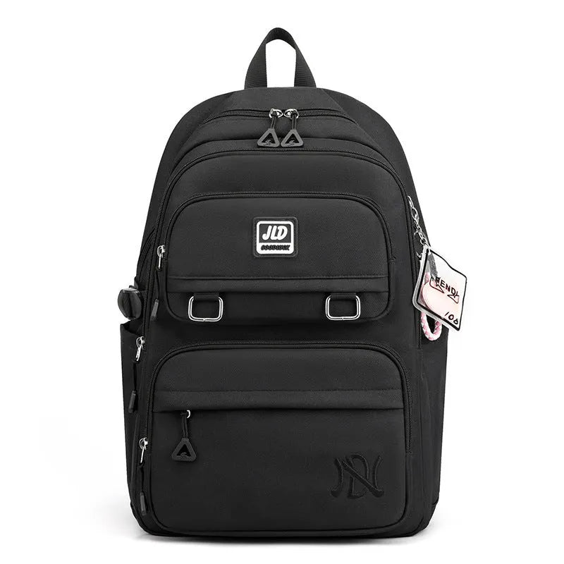 Large capacity girls' school backpack in multiple colours with physiological curve backpanel