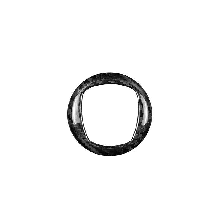 Carbon fibre steering wheel cover decorative sticker in 280mm diameter on car steering wheel