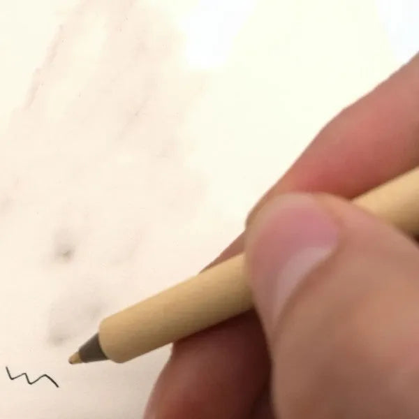 Kraft paper tube ballpoint pen with bullet 1.0mm tip, 15.5cm length, model QH-6030