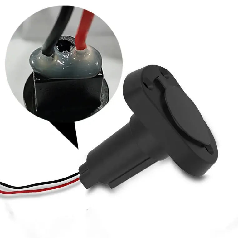Stainless steel pole and ABS base yacht anchor light socket with wires and included lamp.