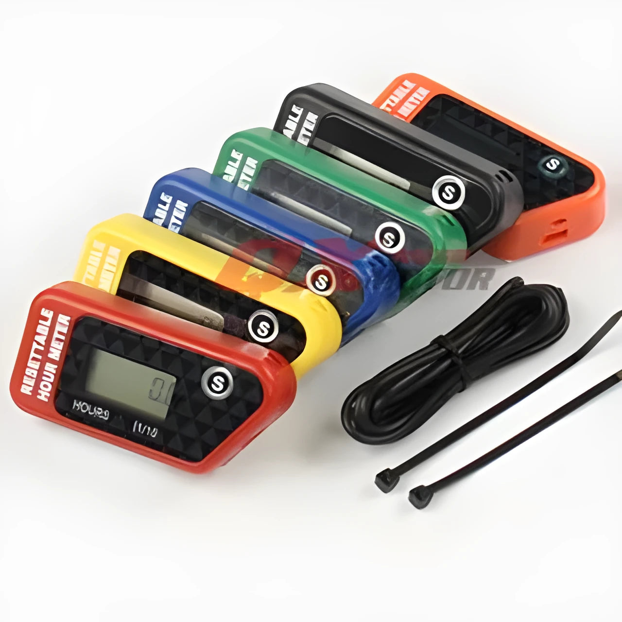 Black waterproof LCD maintenance reminder timer for ATV motorcycle motorboat and generator