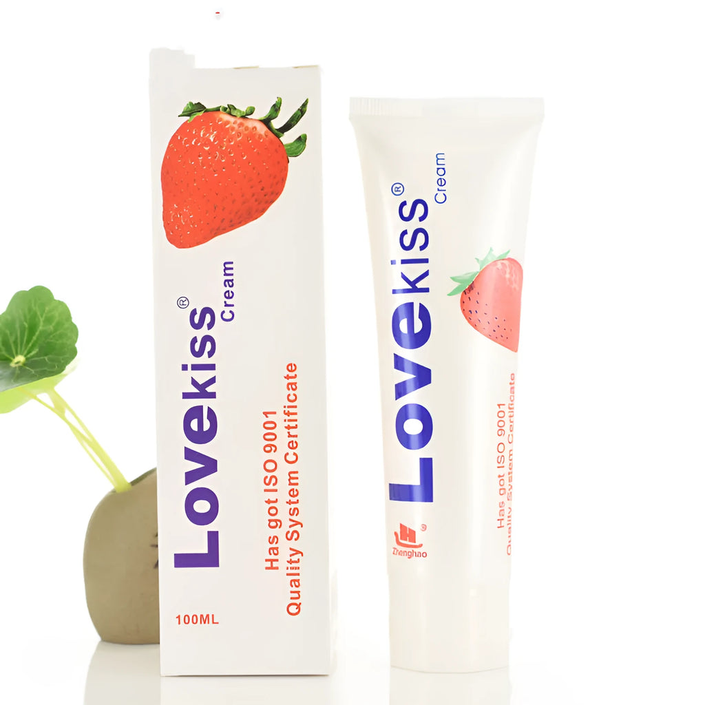 White bottle of cherry flavoured water-soluble lubricant 100ml with catheter option