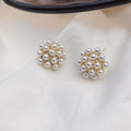 Korean-style fruit earrings for women in alloy with electroplated finish and inlaid artificial gems.