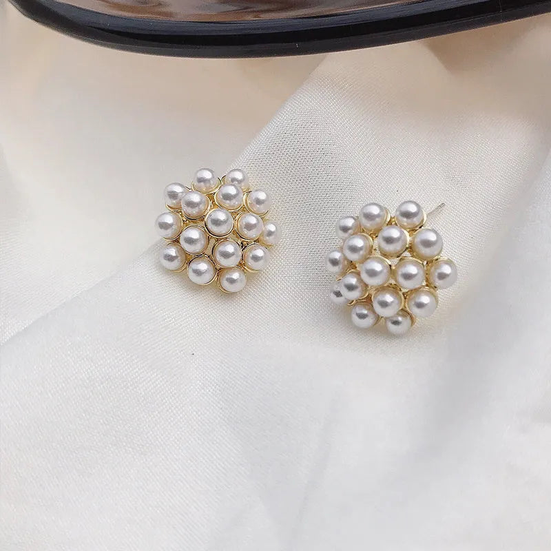 Korean-style fruit earrings for women in alloy with electroplated finish and inlaid artificial gems.