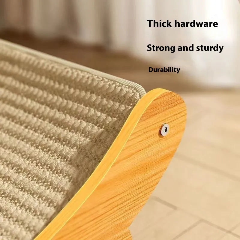 A rustic-style sisal cat scratch board available in small and large sizes.