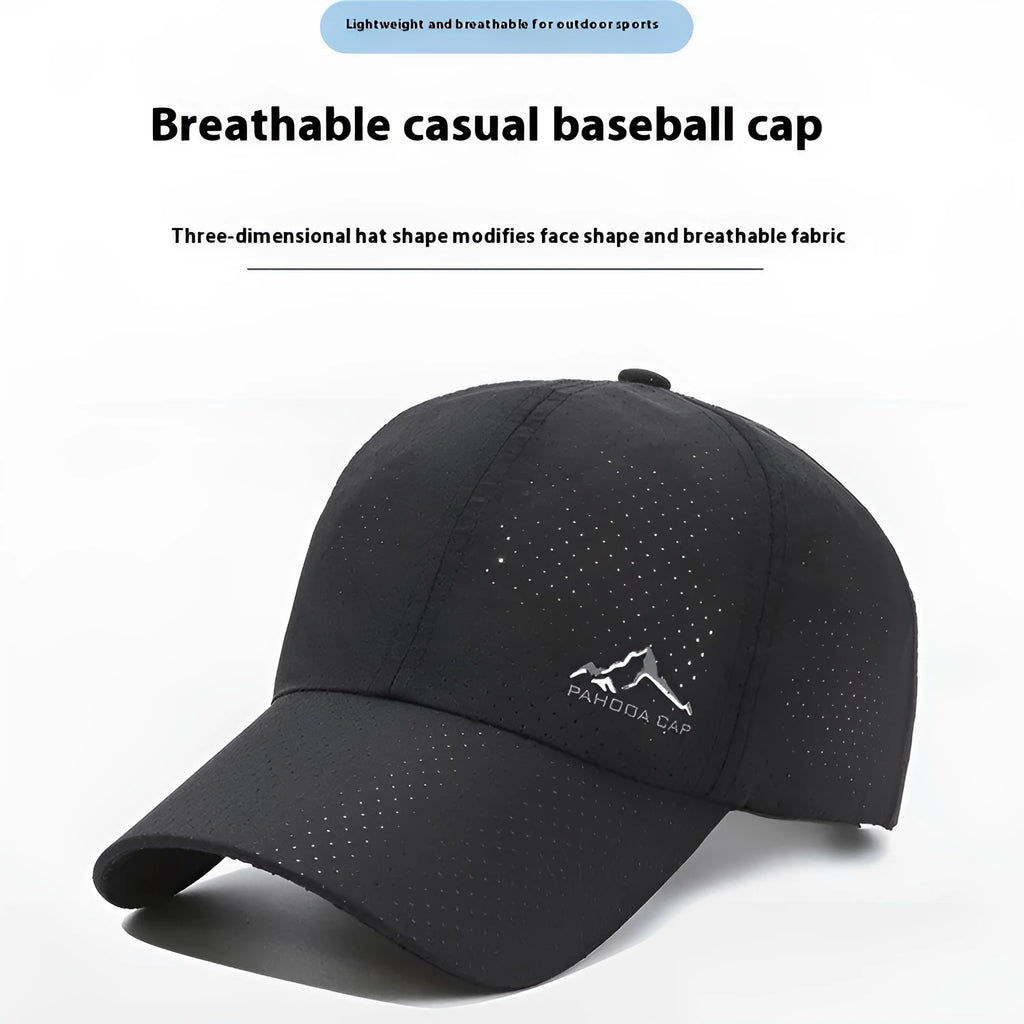 Korean-style adjustable baseball cap in polyester fabric for summer sun protection