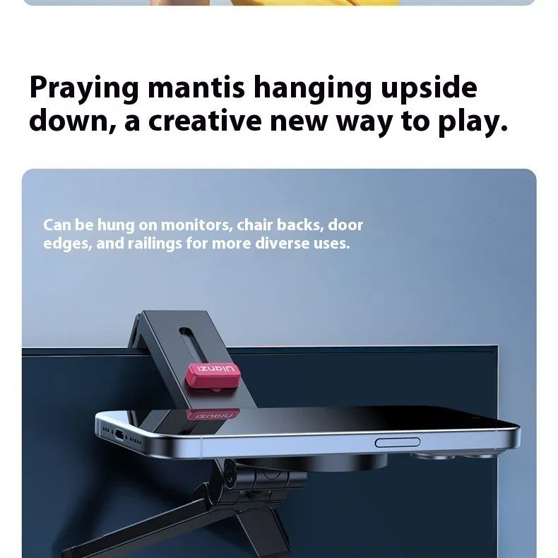 MA88 Magnetic Travel Portable Desktop Phone Holder Black Bracket on a desk