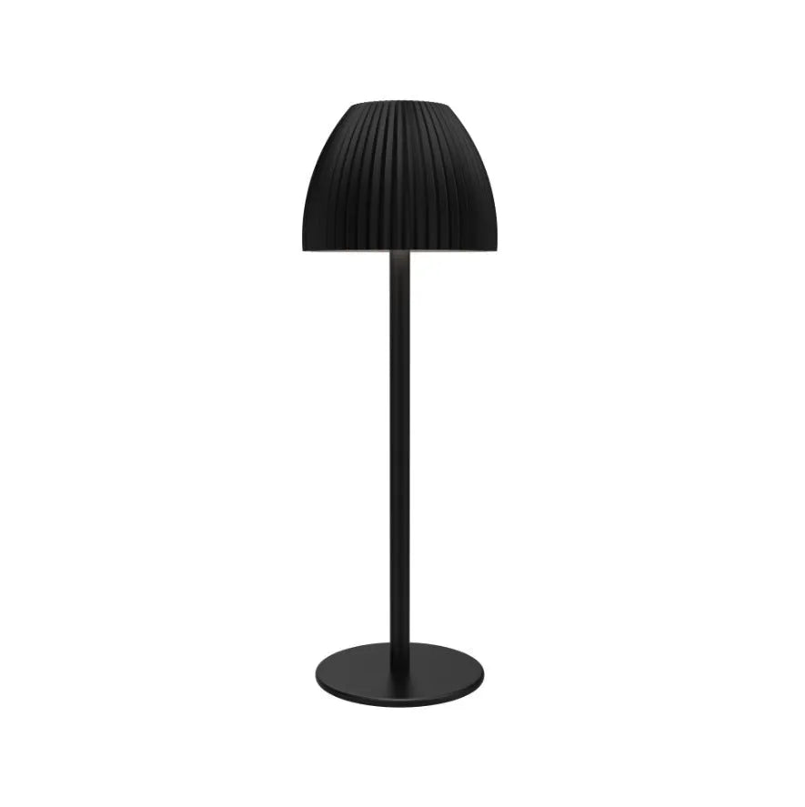 INS pattern dimmable night lamp with thin round base in black or white colour options