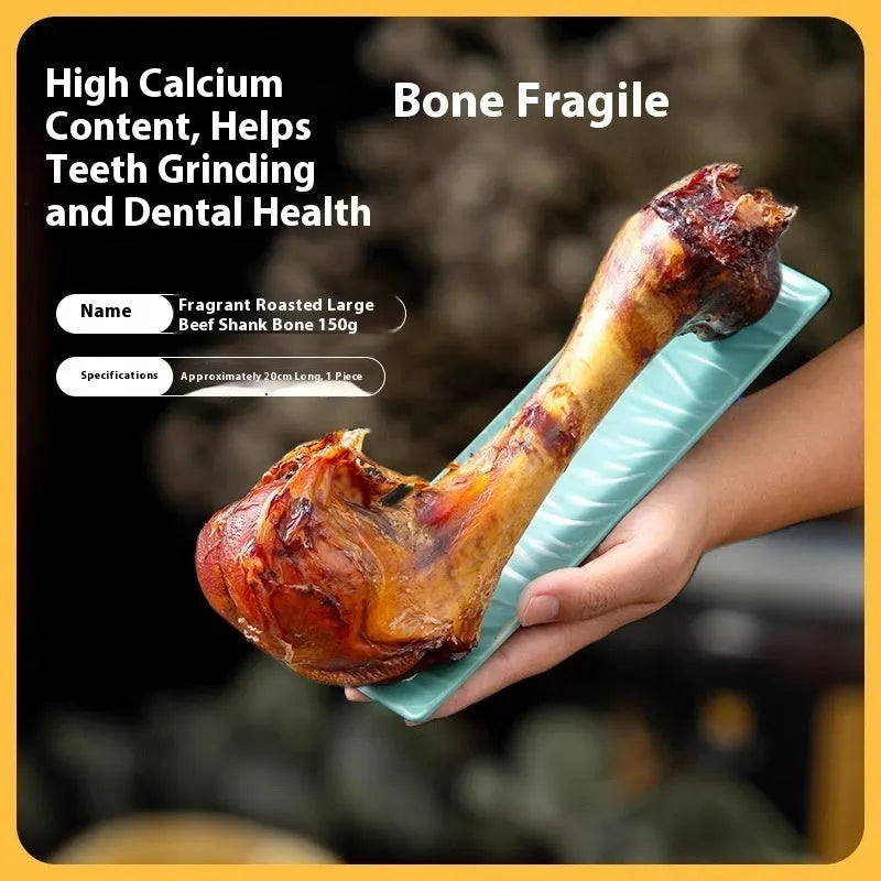 Roasted ox bone flavour molar rod for dogs in three sizes: large, medium, and small