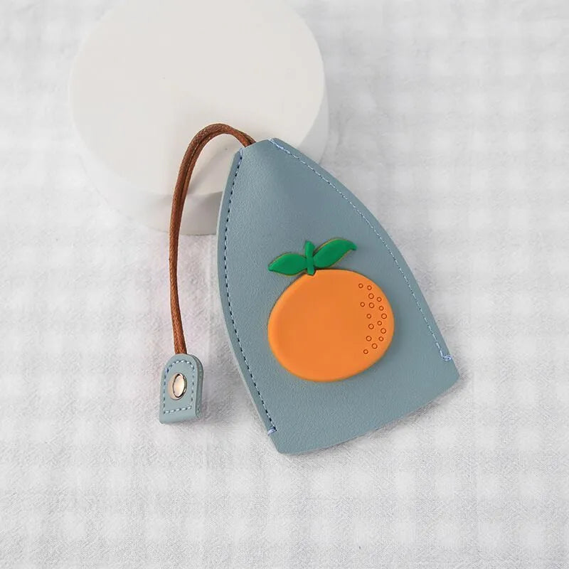 Cartoon design PU leather pull-out car key protector case showing colourful patterns