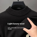 Men's half turtleneck wool jumper in regular fit available in multiple colours