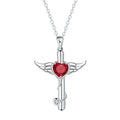 Cross stethoscope necklace with wings design in copper with electroplated finish