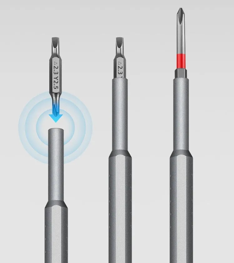 Rechargeable 49in1 precision electric screwdriver set with S2 steel blades and aluminium alloy PVC handle