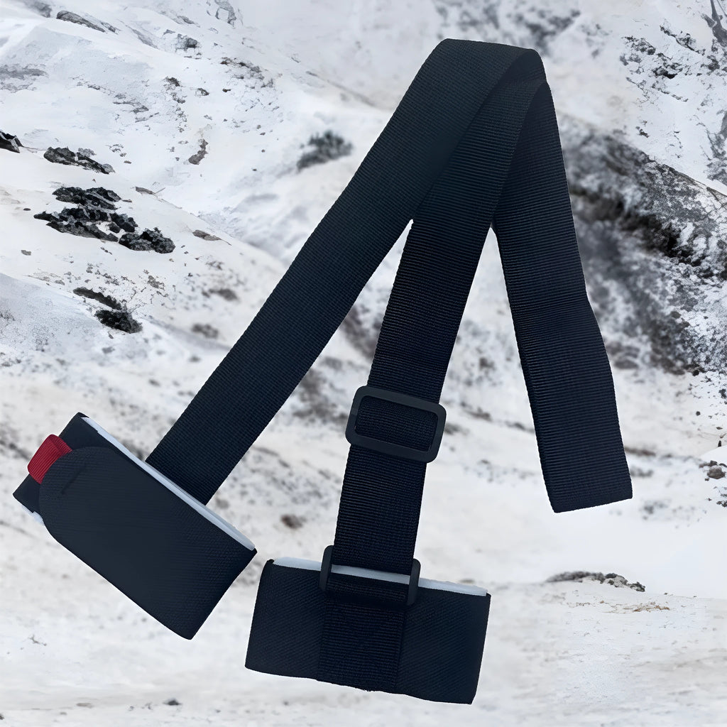 Fixed sewing skiing bandage with double-board adjustable design and hook and loop closure