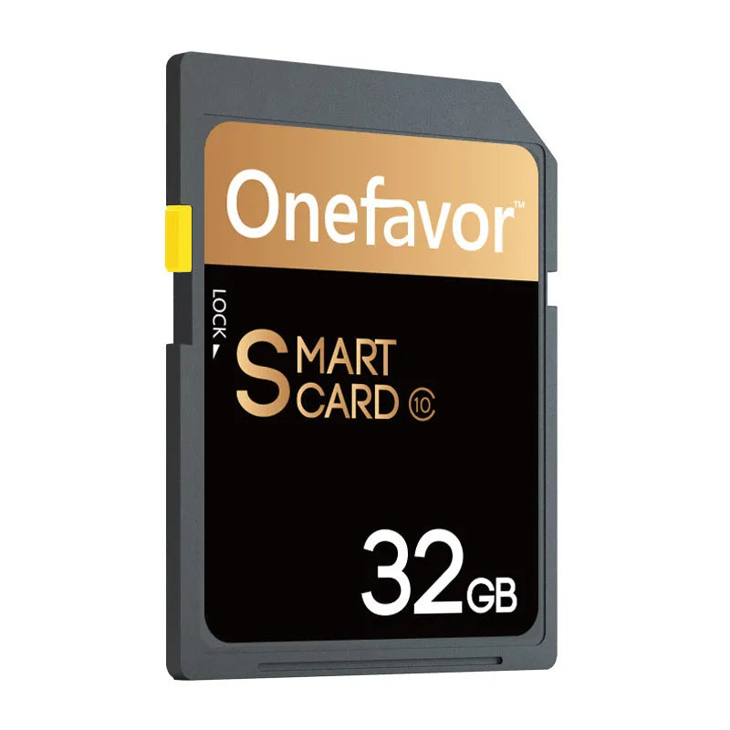 SD to PCMCIA adapter card with stainless steel housing for Mercedes-Benz vehicles, includes 32GB SD card.