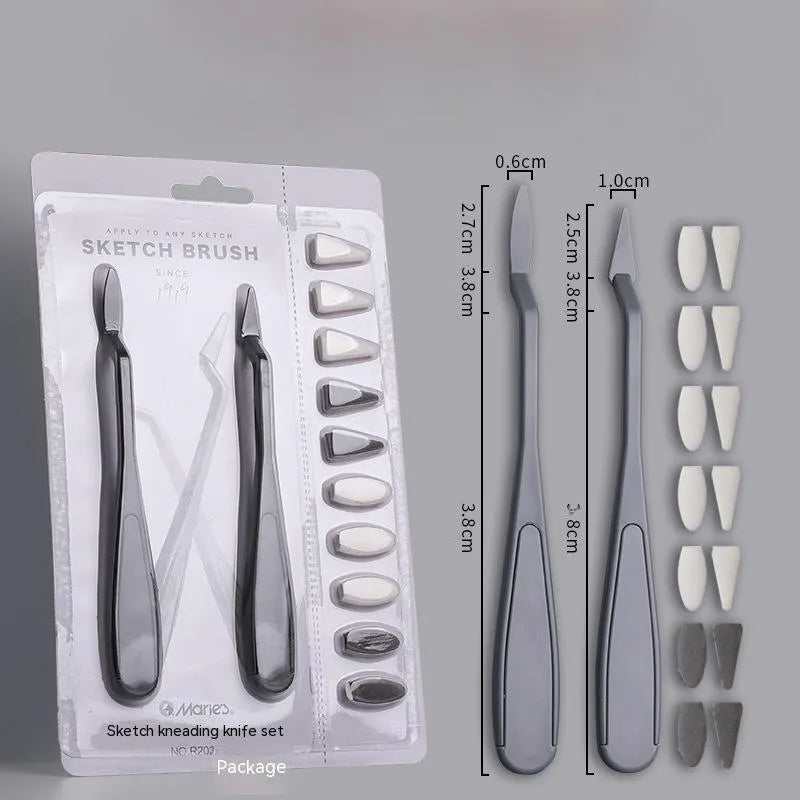 Plastic sketch rubbing knife eraser tool in colour R20212 for removing pen and pencil lines.