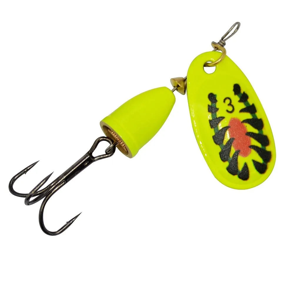 Composite rotating sequins copper bell metal fishing lure in seven colour variations