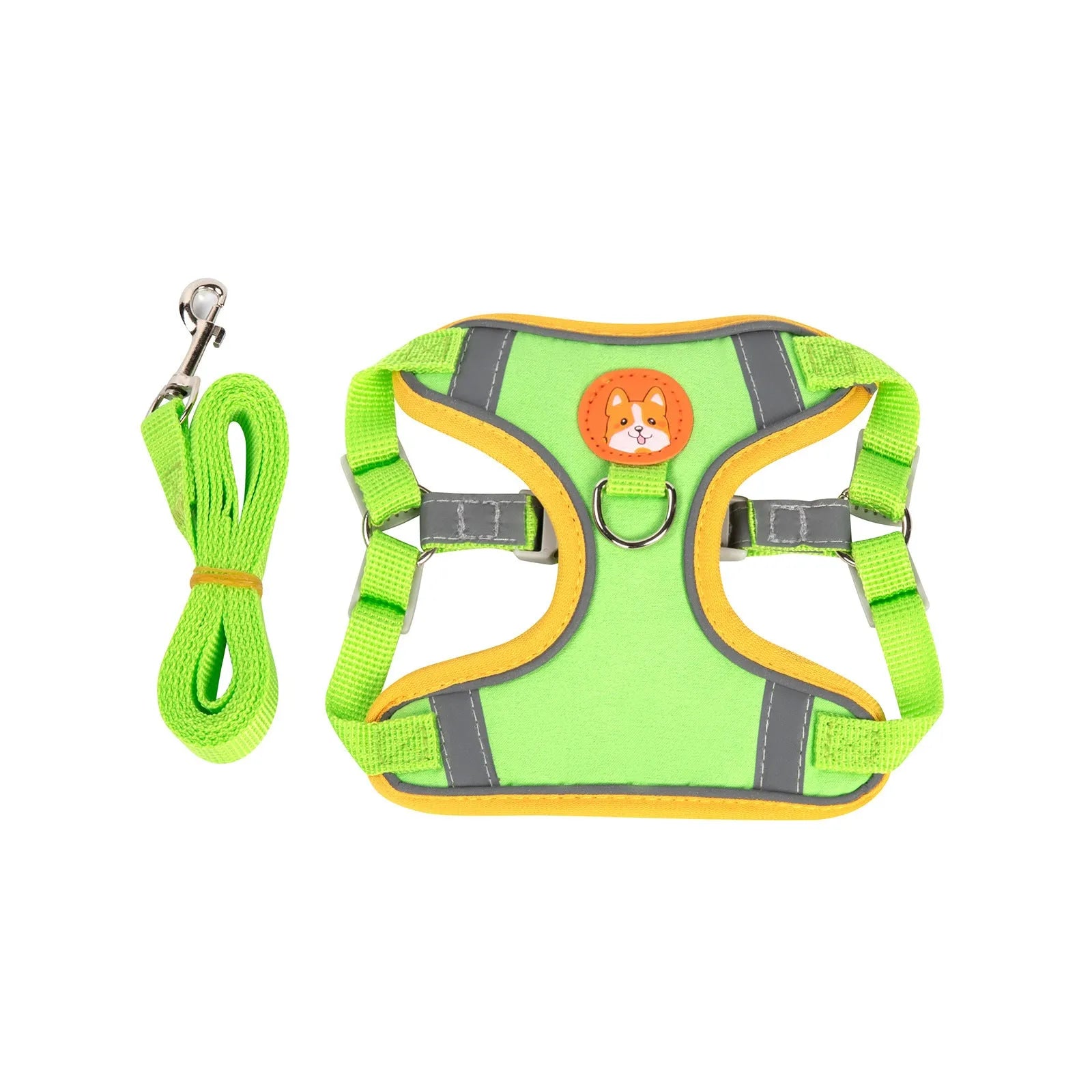 Adjustable dog harness haulage rope package with chest strap in multiple colour options