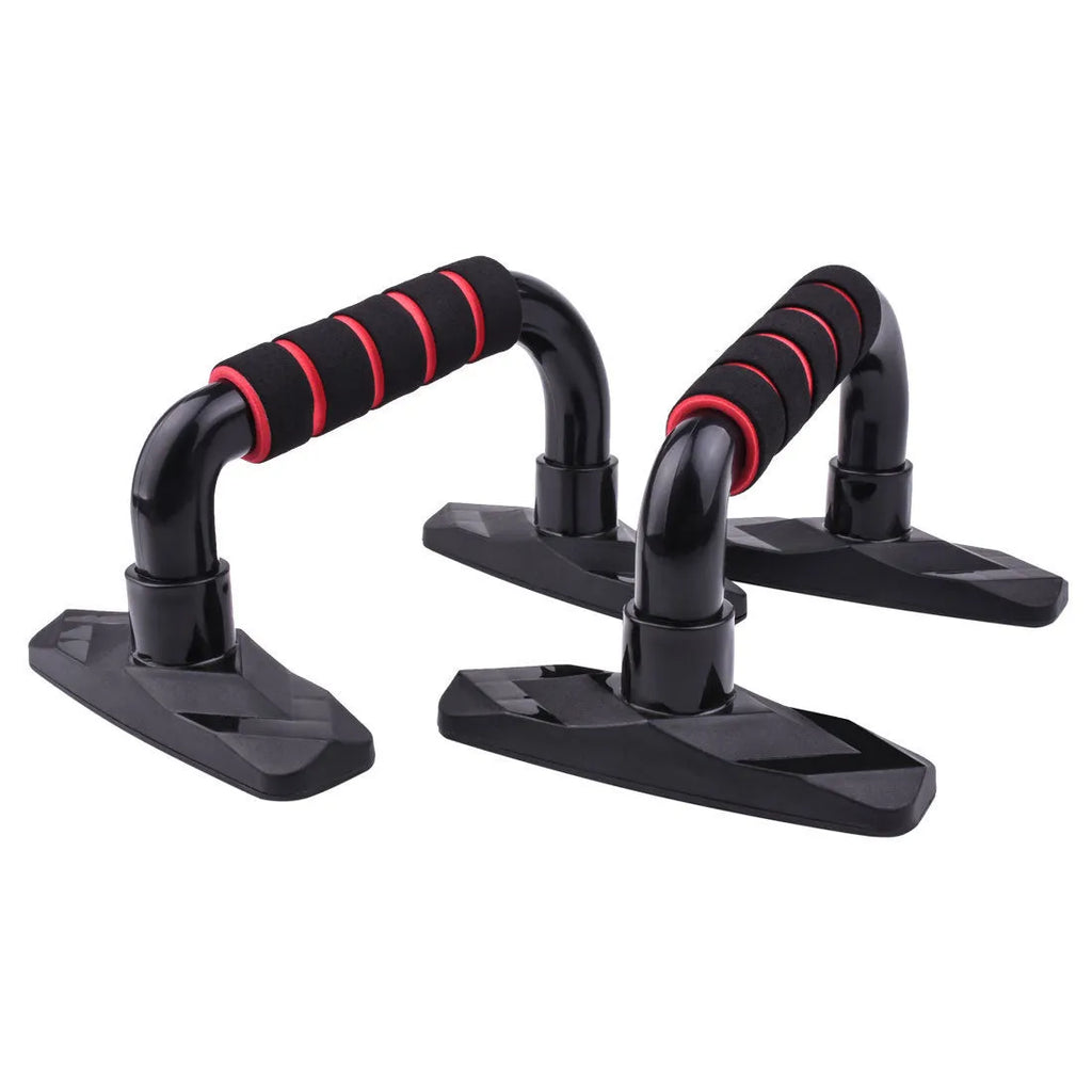 I-shaped push up bars with angled design and PP sponge handles for strength training