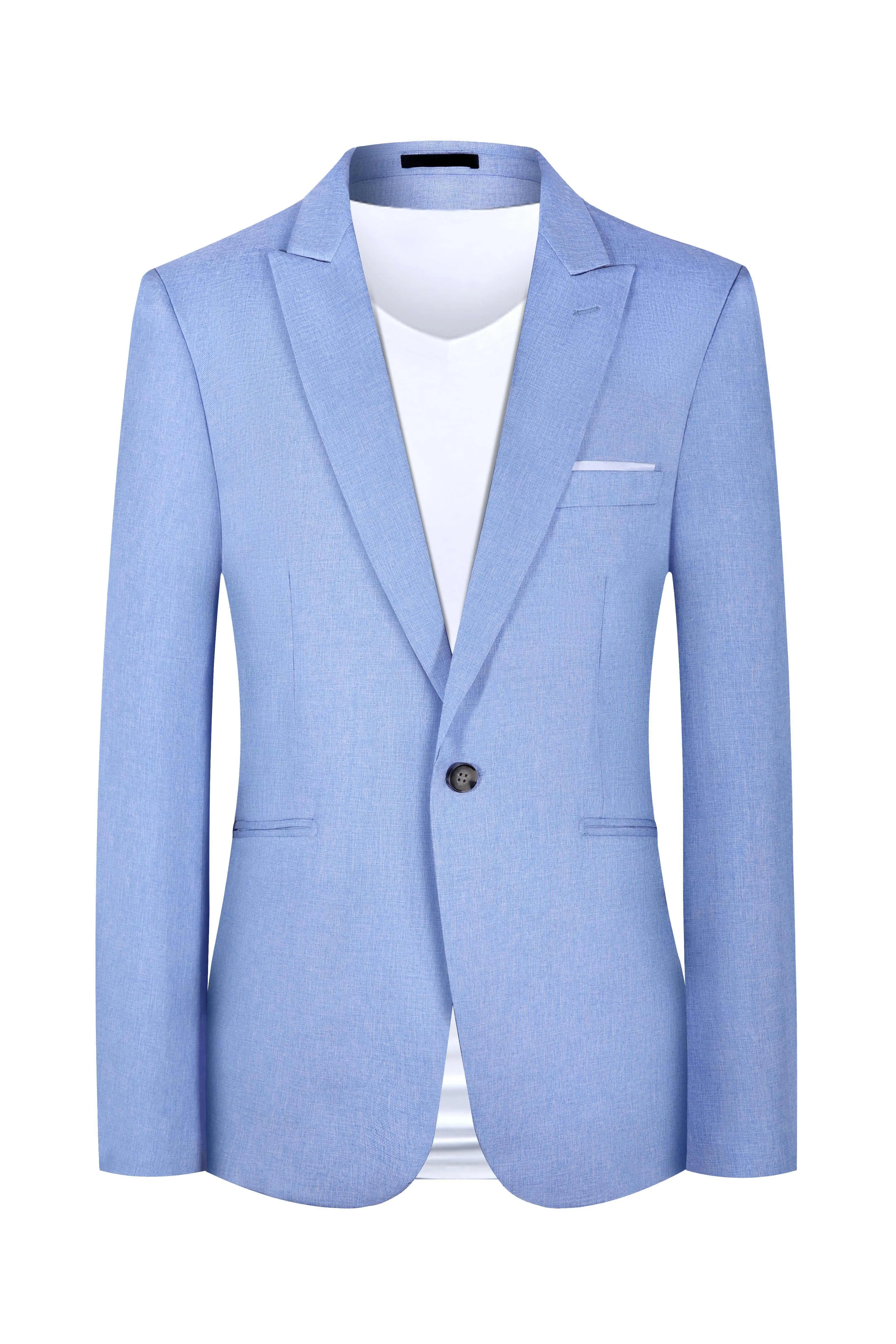 Men's western style casual suit in pink or light blue colour for spring and summer wear