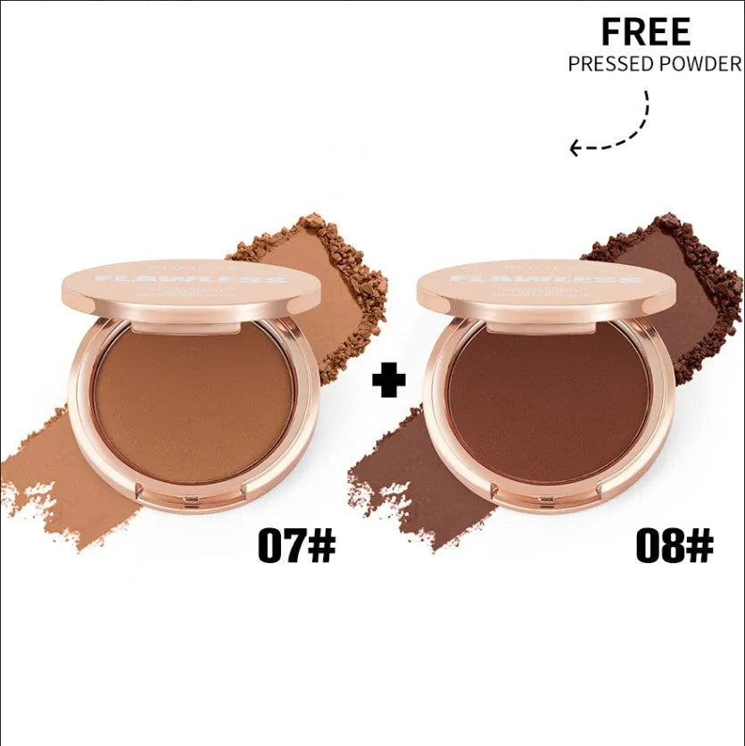 PHOFAY Matte Setting Pressed Powder compact 8g in hand with powder-puff for T-zone mattifying
