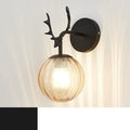 Modern round glass wall lamp with minimalist design and E27 bulb holder.