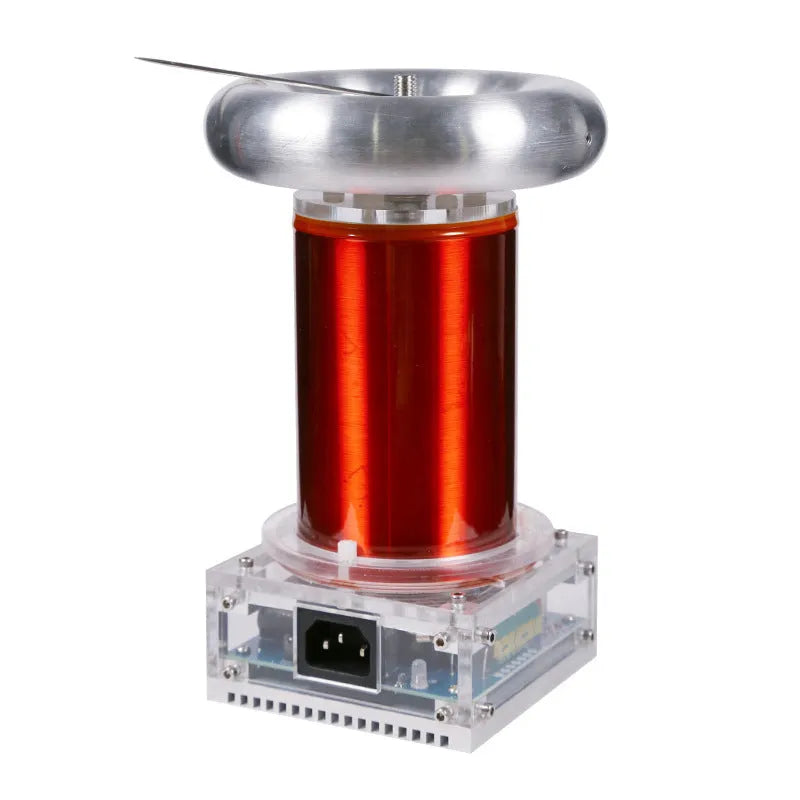 220V Music Tesla Coil Driver Board unit with controller and cables for high-voltage plasma arc demonstrations