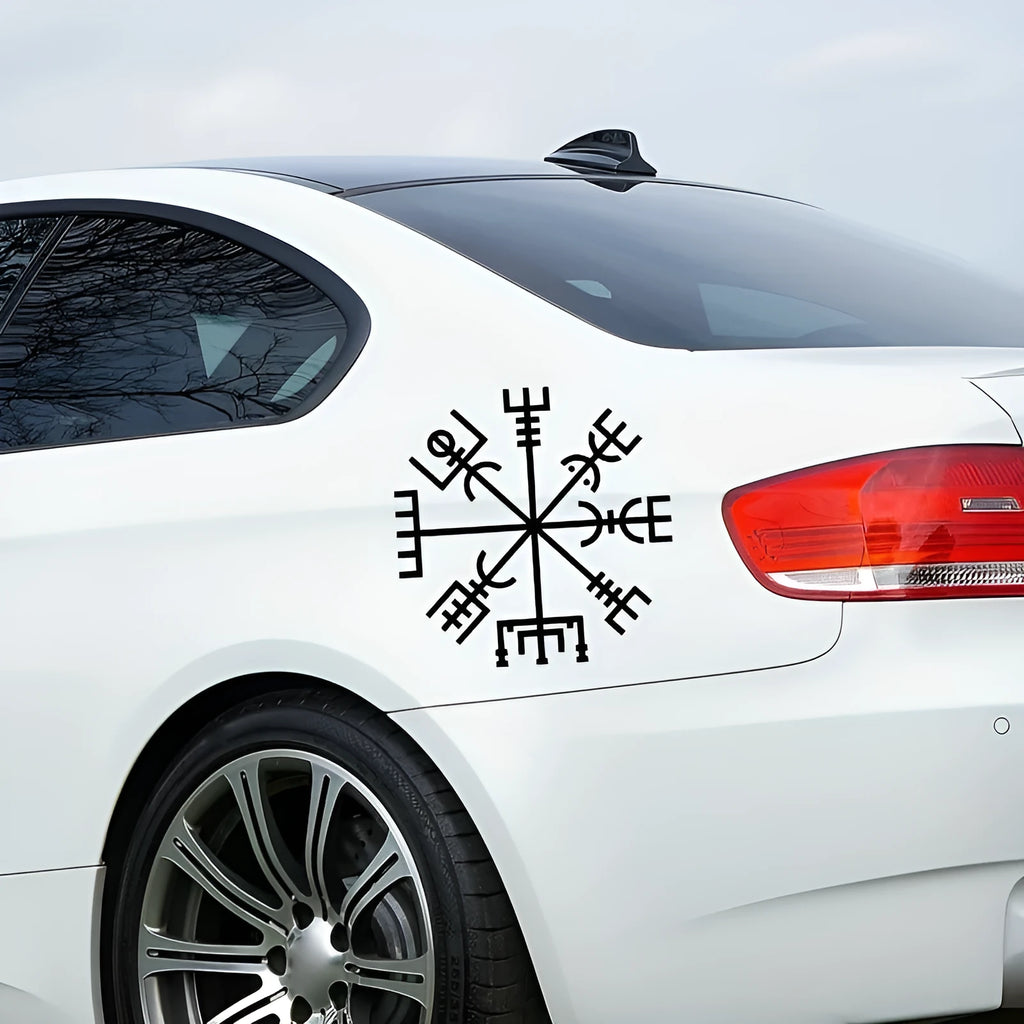 13x13cm square vegetarian vinyl car sticker for windows and notebooks.