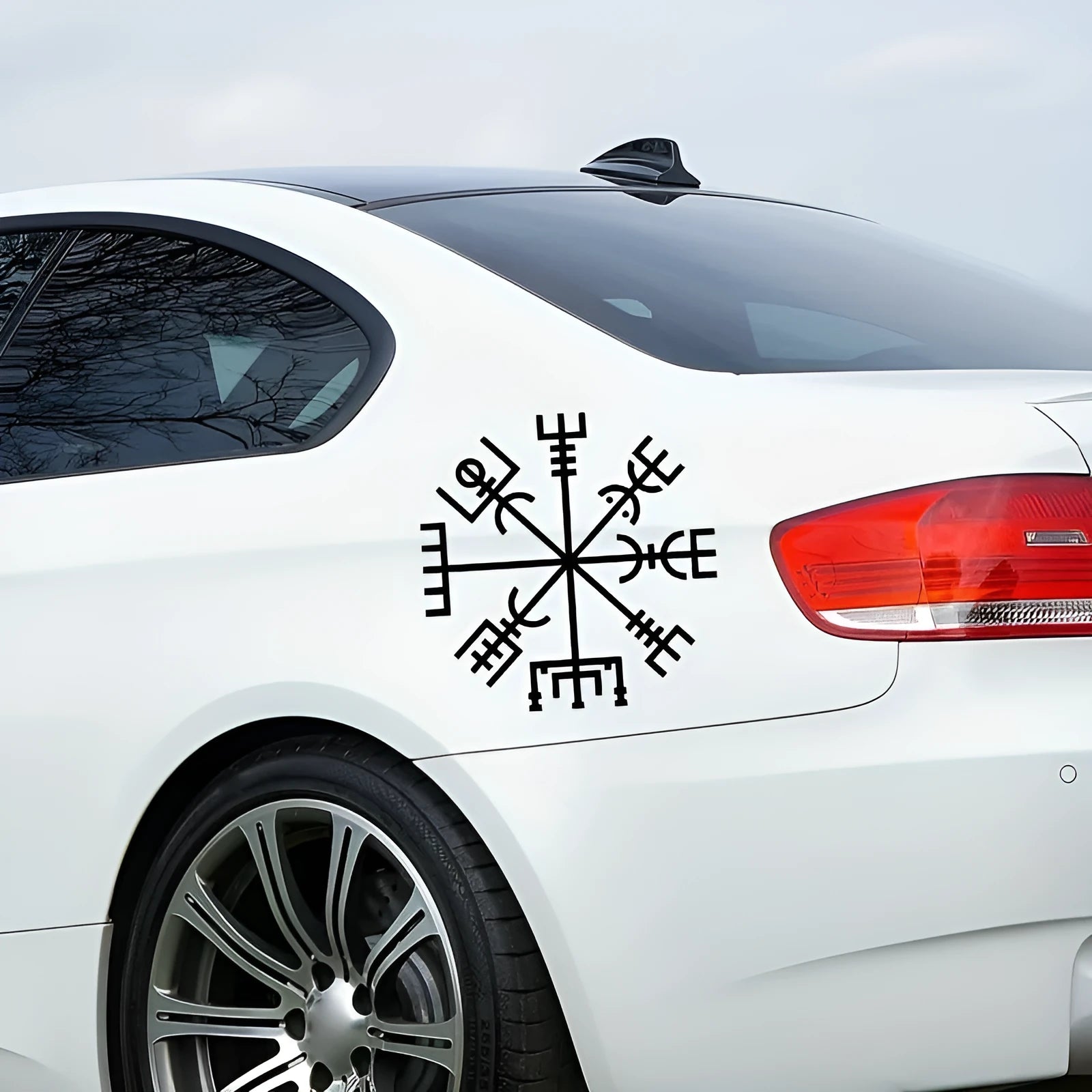 13x13cm square vegetarian vinyl car sticker for windows and notebooks.