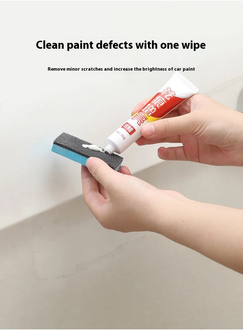 Car repair wax kit with A and B wax compounds and frosted sponge mop for paint scratch removal