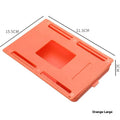 Plastic under-table storage drawer with adhesive mounting in grey colour