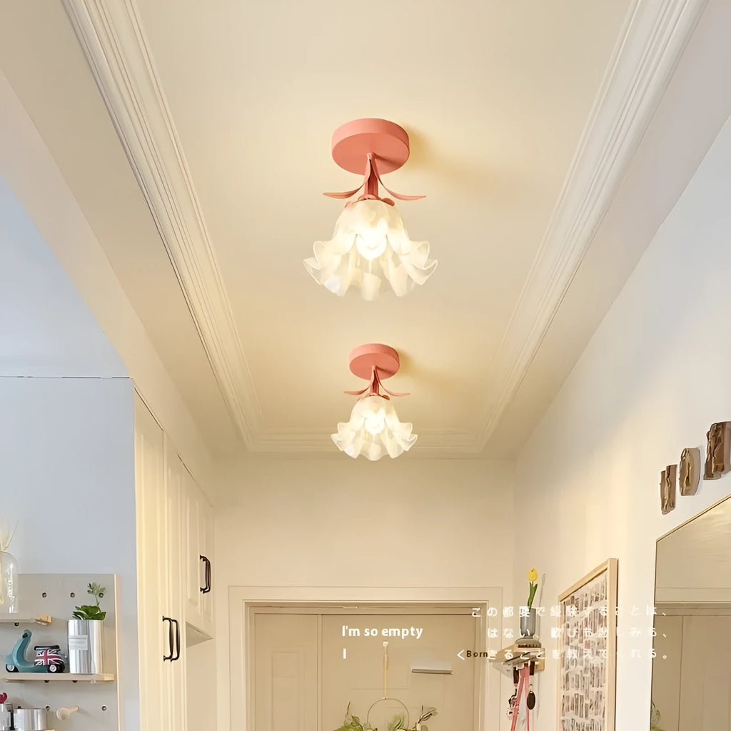 Cream coloured Linglan flower corridor aisle light with modern simple design