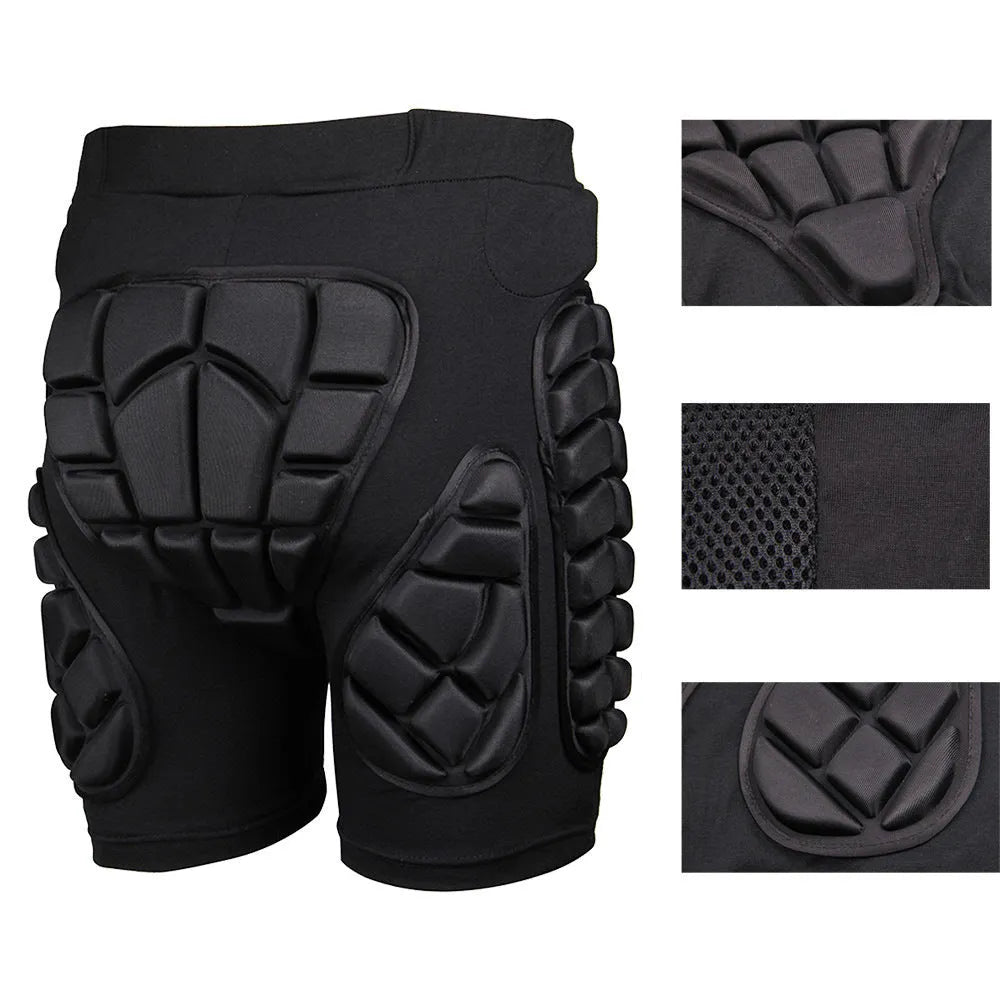 Ski racing shatter-resistant diaper pants protective gear for skating snow sports running cycling motorcycle riding black EVA foam padding