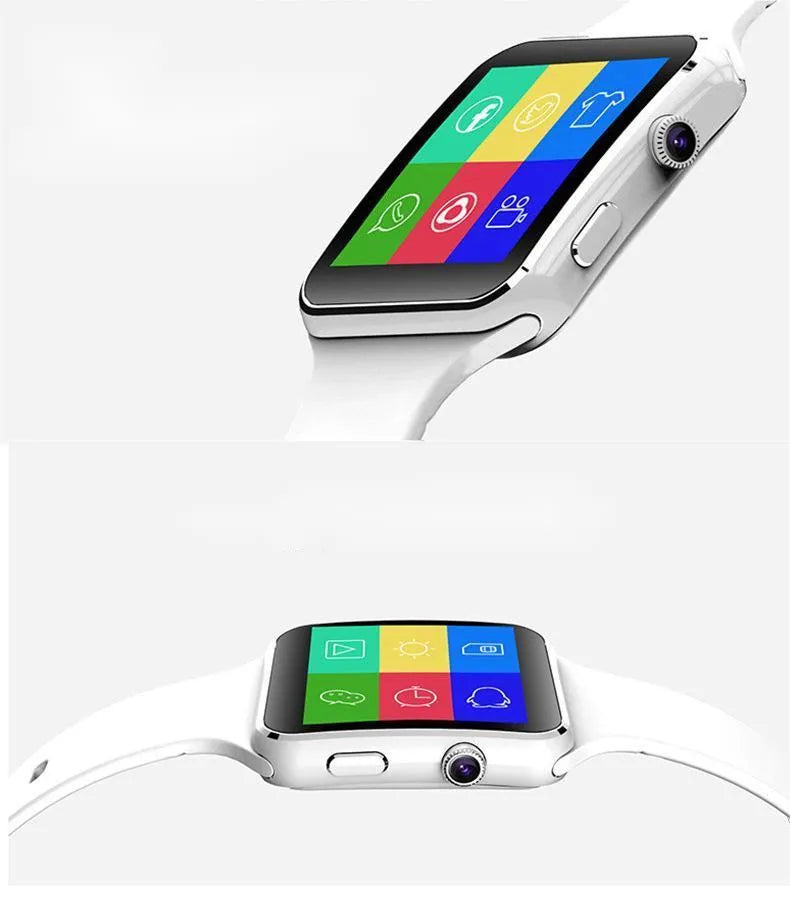 Smartwatch with IPS screen, telephone and music controls, TPU strap, white colour