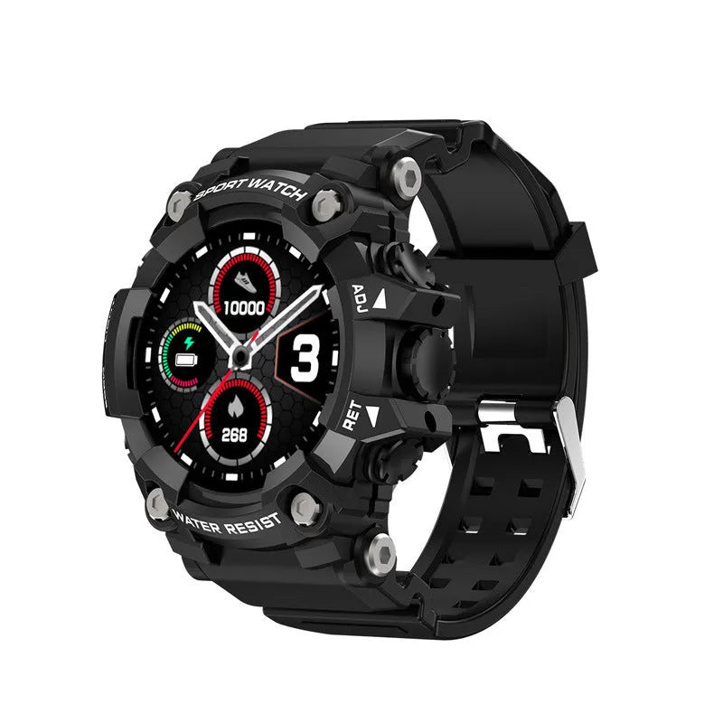 T6 Tactical Rugged Smart Watch with 1.3-inch screen in black or green colour