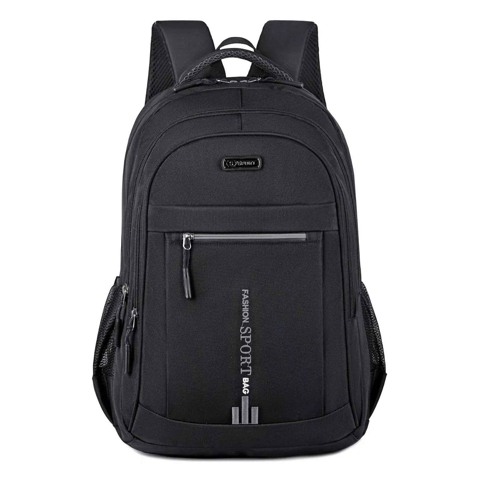 20-35 litre black Oxford cloth backpack with air pillow straps for business travel