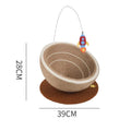 Large integrated cat scratching board and bed with sisal rope surface and flannel nest in Starlight Sisal Nest colour