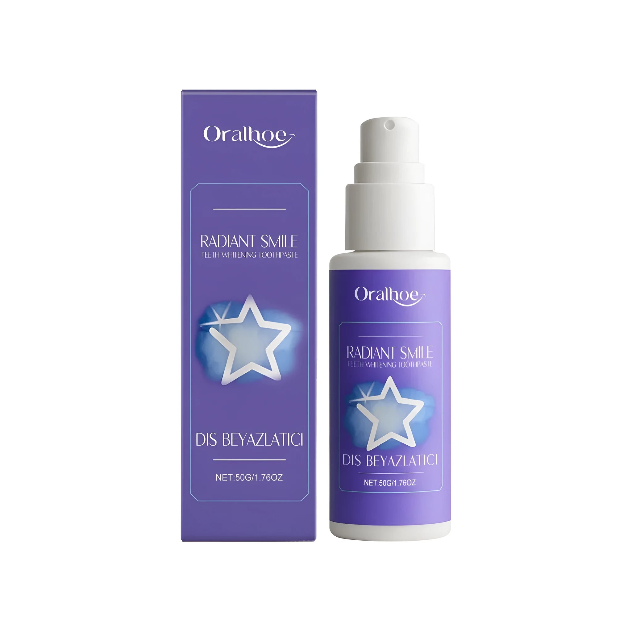 50g tube of hydroxyapatite and papain teeth whitening toothpaste with mint flavouring