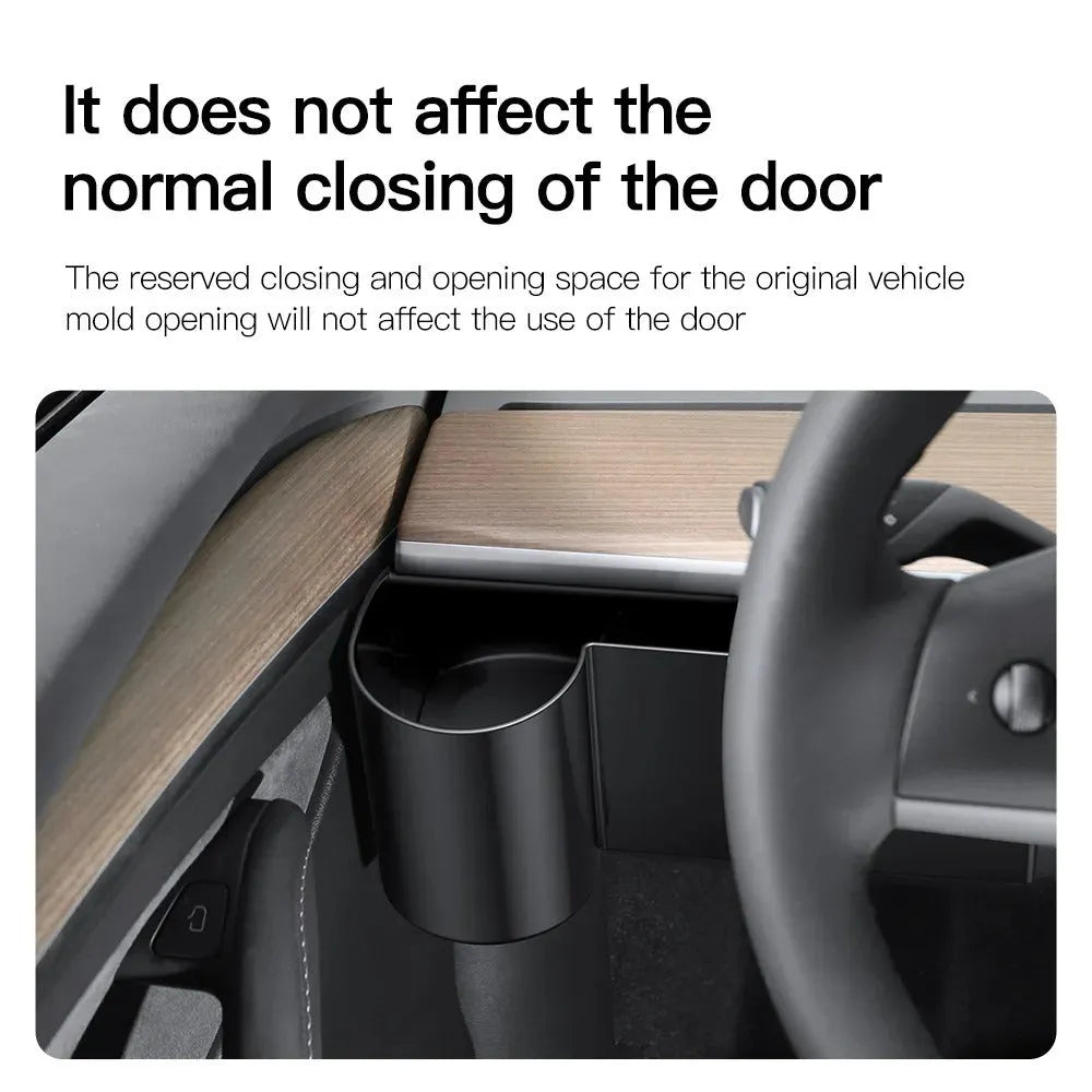 Plastic dashboard cup holder for Tesla Model 3 and Model Y left-hand drive vehicles
