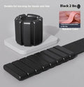 Fitness weight-bearing bracelet with detachable silicone weights and Velcro fastening in multiple colours